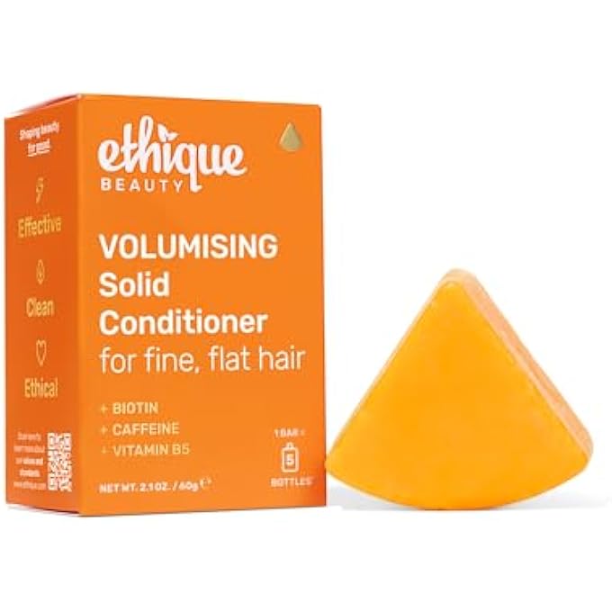 Ethique VOLUMIZING CONDITIONER BAR WITH BIOTIN FOR THIN, FINE HAIR - PLASTIC-FREE, VEGAN, CRUELTY-FREE, 2.12 OZ - Image 2